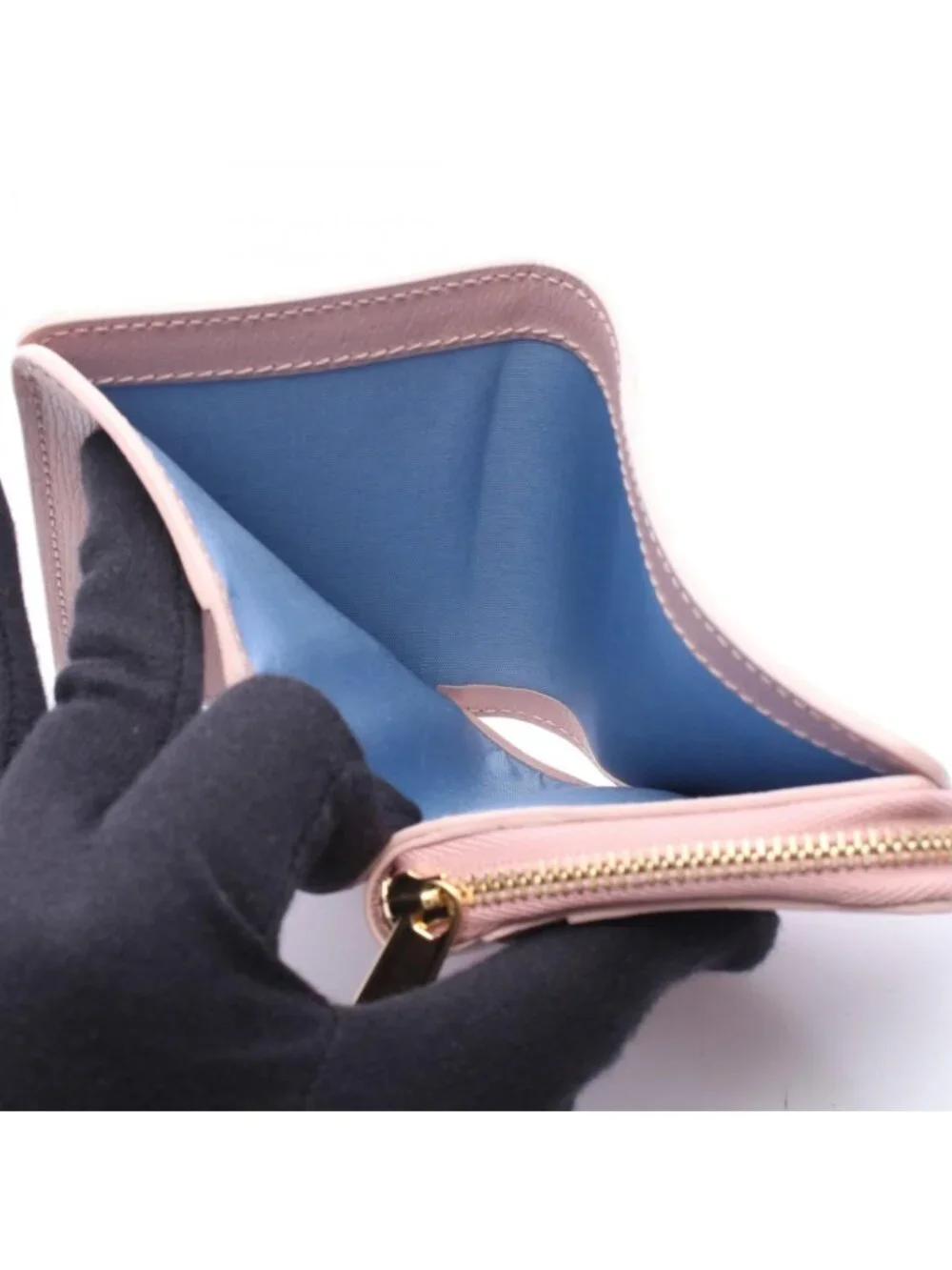 Gucci Bifold Wallet Script Mini Light Pink Leather - Picture 6 of 7
